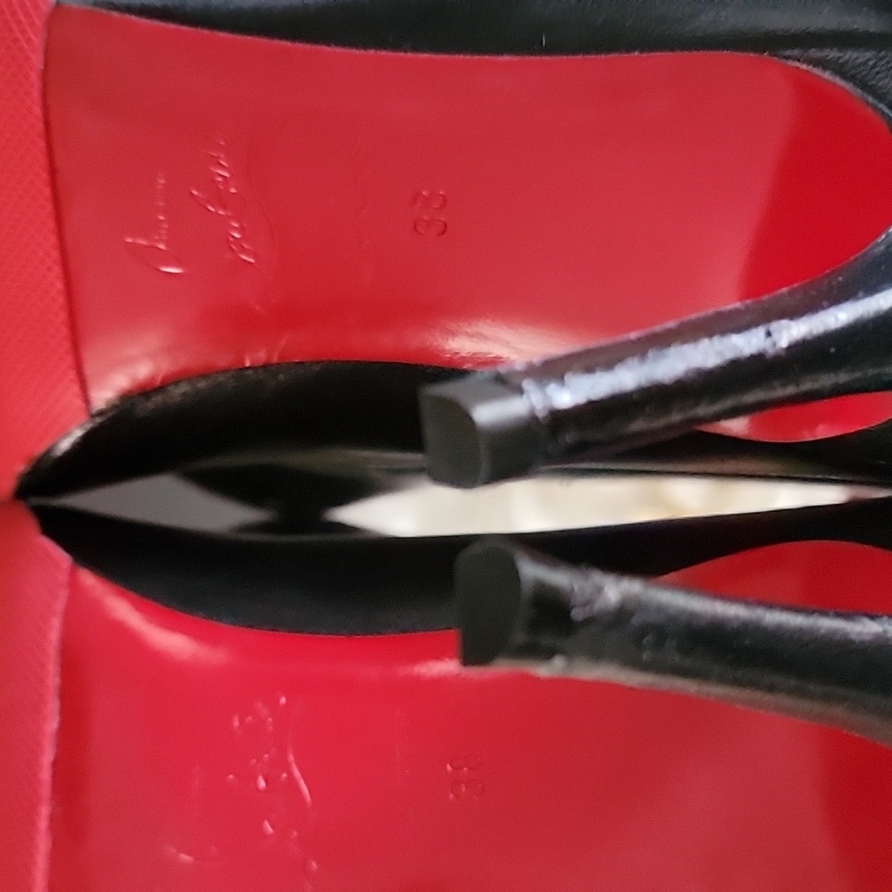 Christian Louboutin Black Kid Leather So Kate Sz 38 - Picture 10 of 16